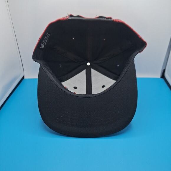 California Republic Cali Logo Hat Snap Back Embroidered Black Red Cotton - Picture 6 of 7